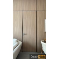 Veneer Doors with Classic Silver Anodized Profiles – Developer-Grade UAE Supply